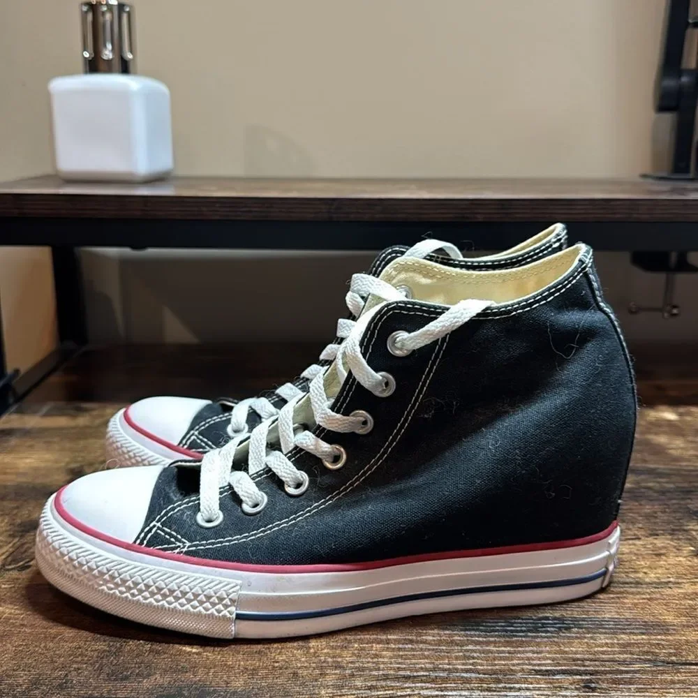 Converse‎ Chuck Taylor All Star Lux Hidden  Wedge High Black Size 9